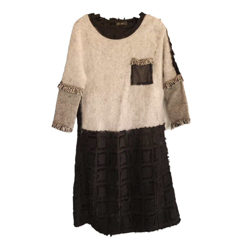 Vigo Colorblock Knit Dress M